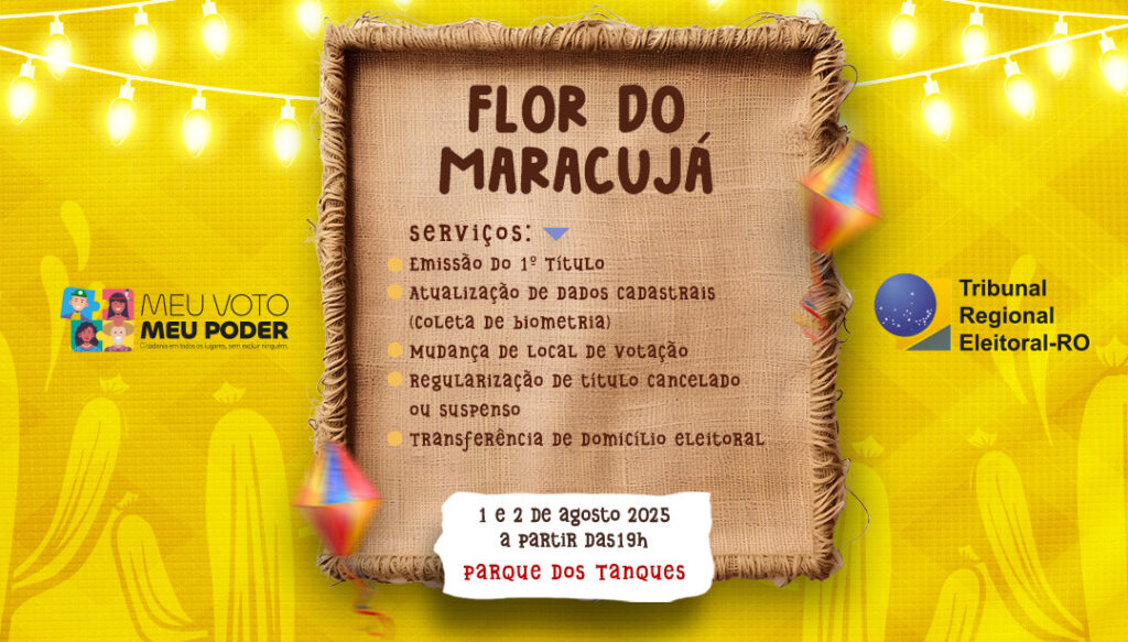 TRE-RO leva serviços eleitorais ao Arraial Flor do Maracujá