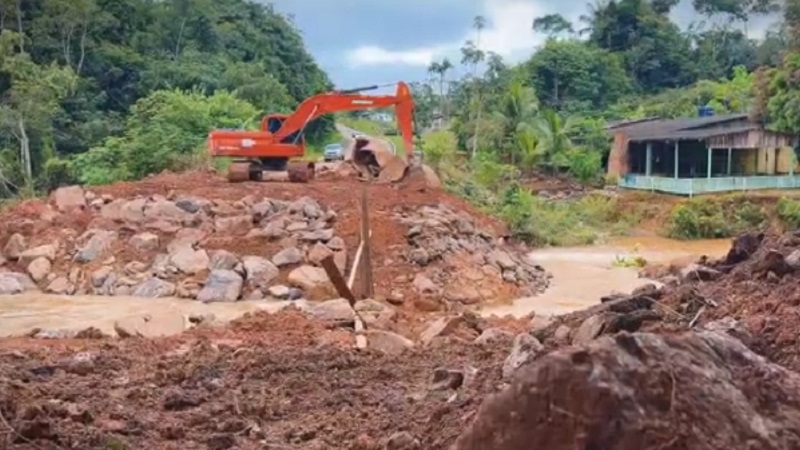 Estrada de Santo Antônio terá estrutura fixa com Ponte metálica depois de mais um rompimento