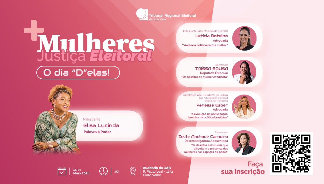 TRE-RO promove evento sobre democracia e participação feminina